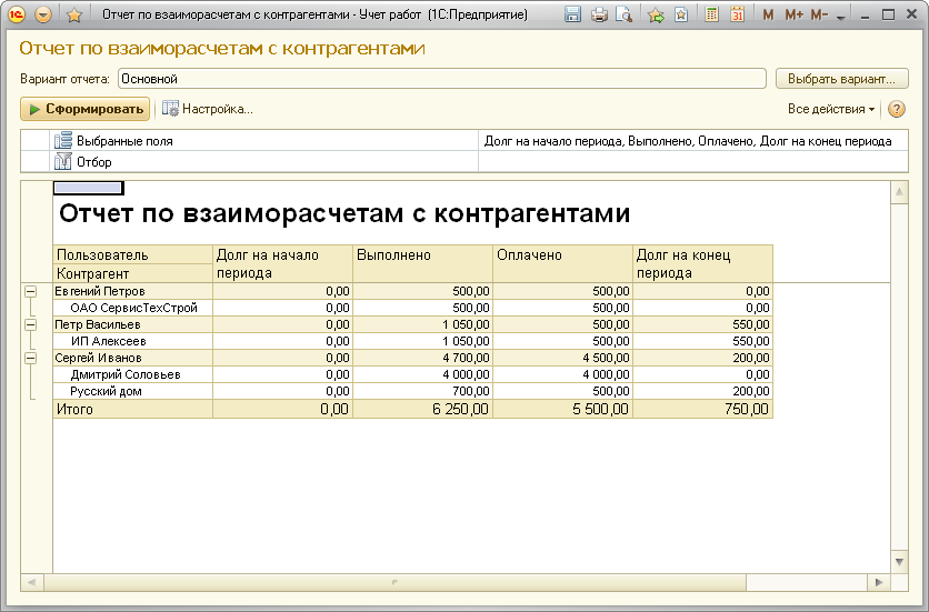 Отчет